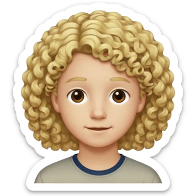 15 year old Walker scobell curly Blonde hair  short sticker