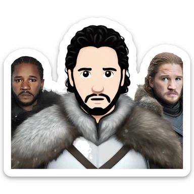 use an image of Jon Snow in game of thrones saying Winter is Coming sticker
