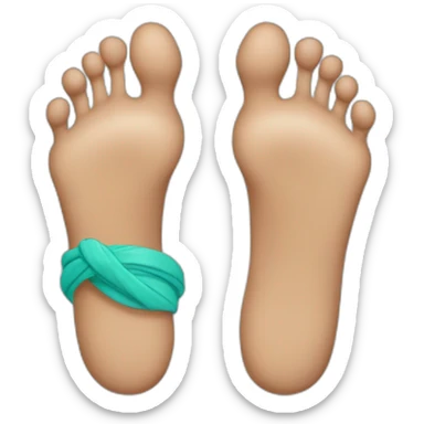 barefoot  with  infinity sticker