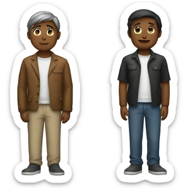 2 people standing next to eachother sticker