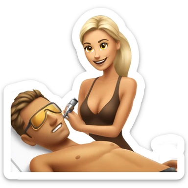 Master of spray tanning sticker