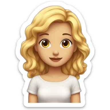 Being very very in love cute girl sticker