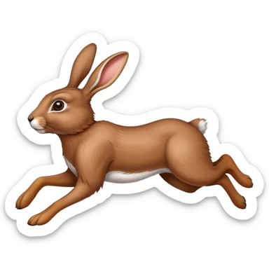 Running hare sticker