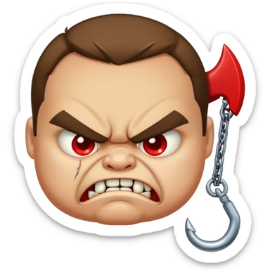 Generate Pudge from the game dota 2, who is angry sticker