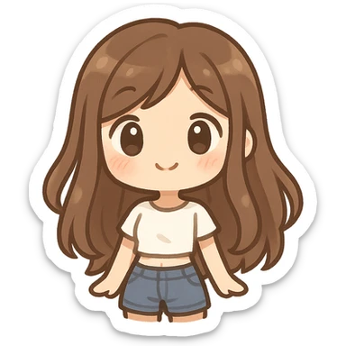 white-girl-with-long-brown-hair-wearing-crop-top sticker