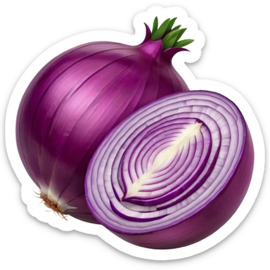 red onion with slices  sticker