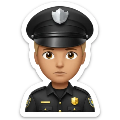 Futuristic cop sticker