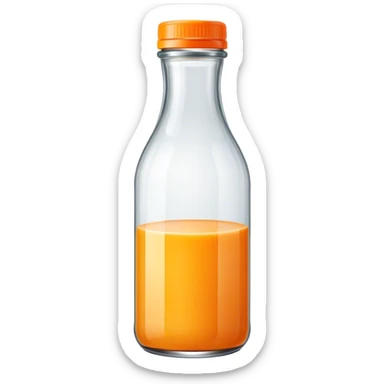 Orange juice bottle sticker