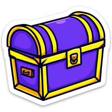 neon treasure chest sticker