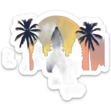 Angkor watt cambiéis sunset sticker