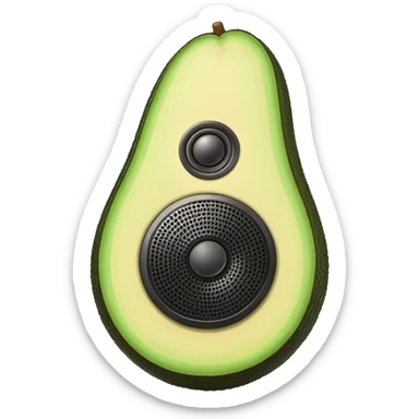 avocado with voice recorded inside sticker