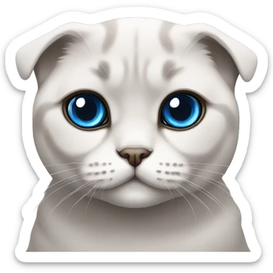 scottish fold with blue eyes sticker
