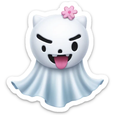 Ghost face with hello kitty toy sticker