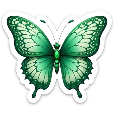 Deep green St Patrick’s Day inspired butterfly sticker