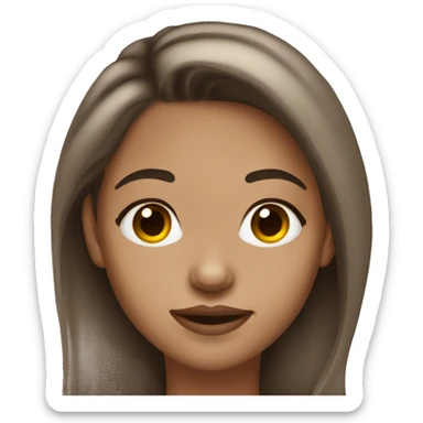 brunette light skin tone girl with nose stud sticker