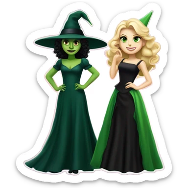 Galinda and elphaba  sticker