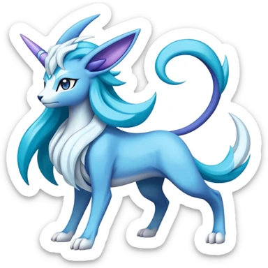 Lucia-Suicune-fakemon-creature-hybrid sticker
