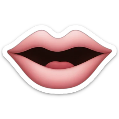pursed lips slight smile sticker
