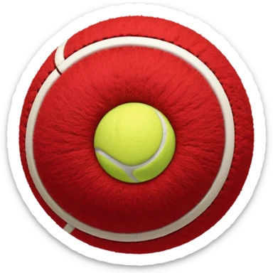 red tennis ball  sticker