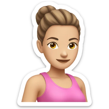 pilates girl in pink pilates asia sticker