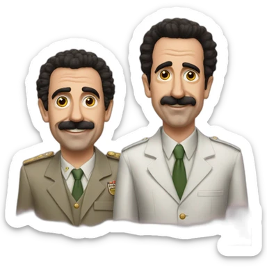Borat with his cousin bilo sticker