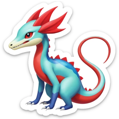Meloetta-Inteleon-Amaura-Salamence-Salandit-Latias-Fakémon-creature-hybrid sticker