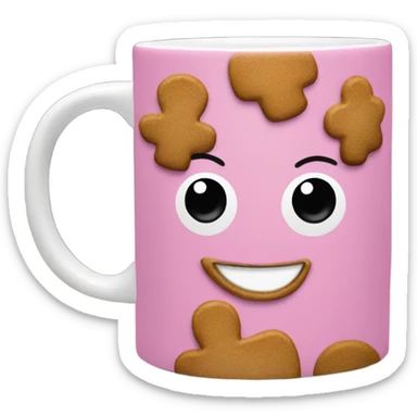 Pink ginger bread coffee mug  sticker