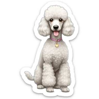 Dog Standart Poodle full body sticker