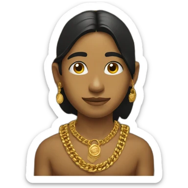 Indian Person with gold chain sticker