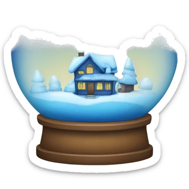 blue snow globe sticker