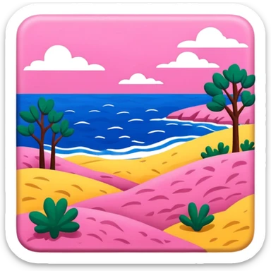 Matisse slop style pink SPAM art landscape sticker