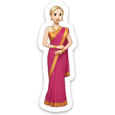 Putin wear saree sticker