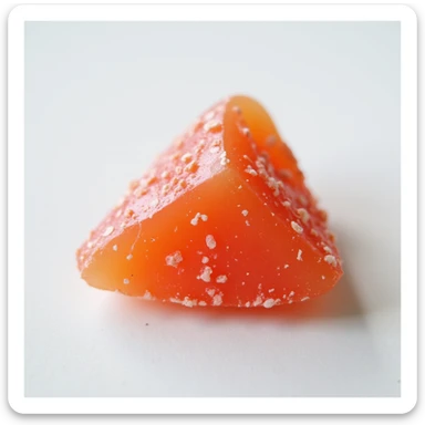 realistic dalgona candy with triangle shape, photorealistic style sticker