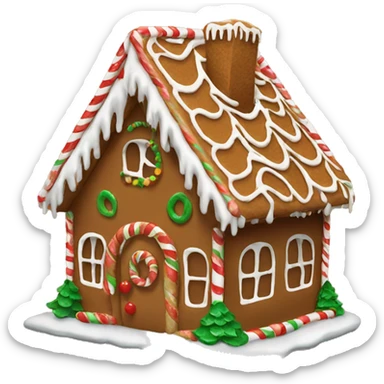 christmas gingerbread house sticker