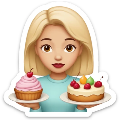 de una chica con postres sticker
