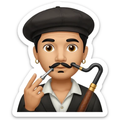 Cholo with a pipe sticker