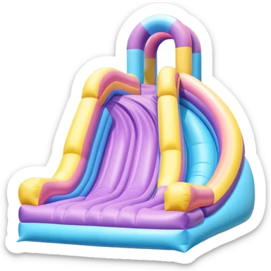a bouncy inflatable pastel play slide sticker