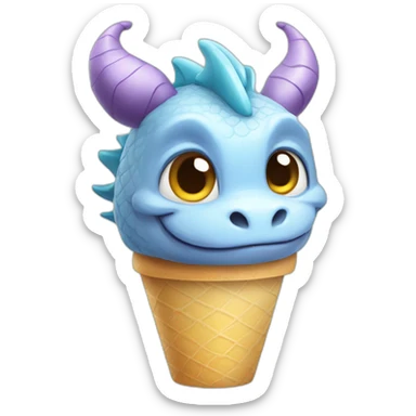 dragon cute gelato sticker
