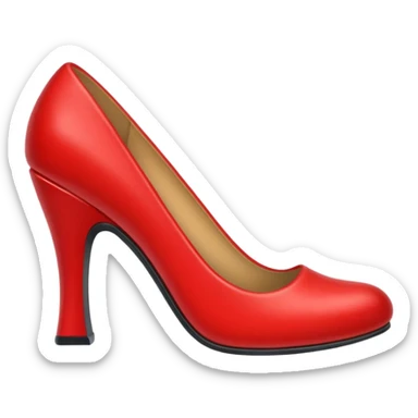 red shoe sticker