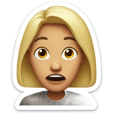 Mad woman in disbelief  sticker