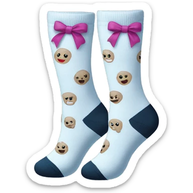 Socks with bows sticker