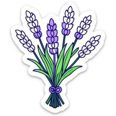 Beautiful lavender bouquet sticker