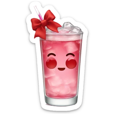 shirley temple drink with bow sticker