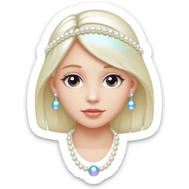 Pearl String Girl sticker