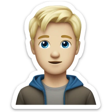 blonde blue eyes boy sticker