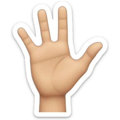 arm outstretched forward - stop sticker