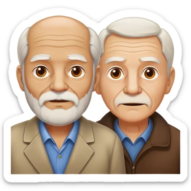 2 old guys sticker