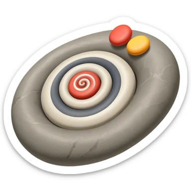 beautiful pebbles line going down a spiral sticker