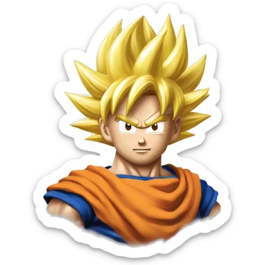 I'm the saiyan who came all the way from earth for the sole purpose of beating you. I am the warrior you've heard of in legends, pure of heart and awakened by fury - that's what I am. I am the legendary super saiyan, Son Goku  sticker