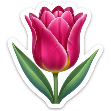 Emoji de un tulipán azul sticker